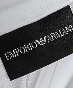 Emporio Armani White Cotton Contrast Trim Polo T-Shirt 3XL For Men -Emporio Armani sale luxury men emporio armani used clothes p571642 007