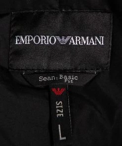 Emporio Armani Black Synthetic Zip Front Jacket L For Men 14 Emporio Armani Black Synthetic Zip Front Jacket L For Men -Emporio Armani sale luxury men emporio armani used clothes p581748 001
