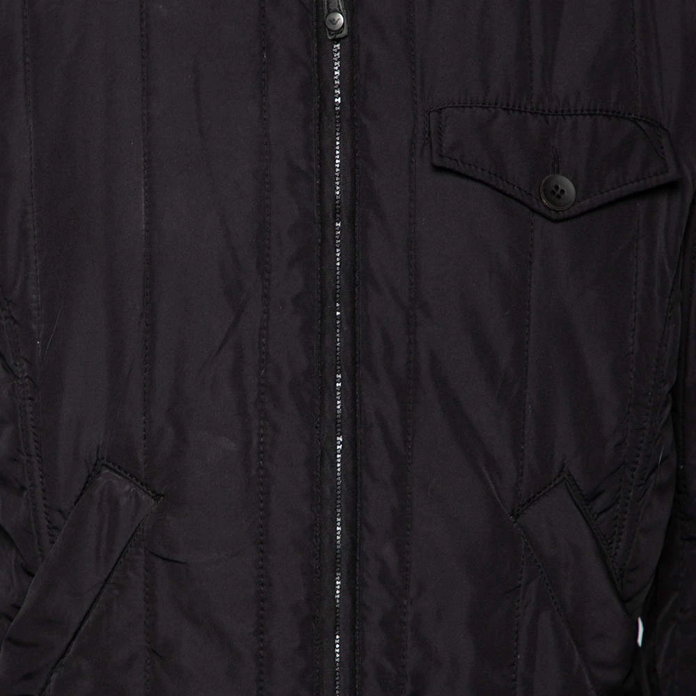 Emporio Armani Black Synthetic Zip Front Jacket L For Men 6 Emporio Armani Black Synthetic Zip Front Jacket L For Men - Image 4