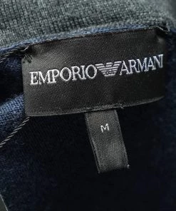 Emporio Armani Color Block Wool Hooded Sweatshirt M For Men -Emporio Armani sale luxury men emporio armani used clothes p587207 006