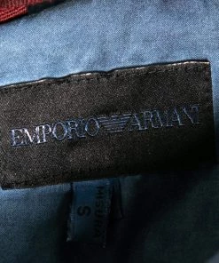 Emporio Armani Blue Cotton Button Down Long Sleeve Shirt S For Men -Emporio Armani sale luxury men emporio armani used clothes p594740 005