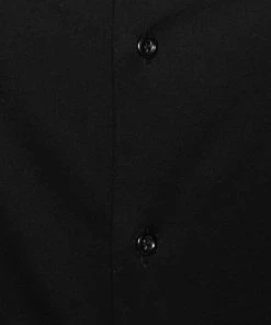 Emporio Armani Black Stretch Knit Long Sleeve Shirt S For Men -Emporio Armani sale luxury men emporio armani used clothes p595628 008