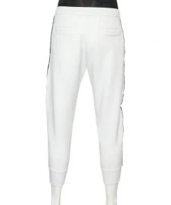 Emporio Armani White Cotton Knit Logo Band Detail Joggers S For Men -Emporio Armani sale luxury men emporio armani used clothes p597959 004