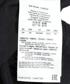 Emporio Armani Black Logo Embroidered Cotton Pique Polo T-Shirt XS For Men -Emporio Armani sale luxury men emporio armani used clothes p613378 002