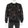 Emporio Armani Charcoal Grey Camouflage Intarsia Knit Crewneck Sweater XL For Men