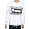 Emporio Armani White Printed Cotton Crewneck Sweatshirt S For Men
