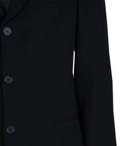 Emporio Armani Black Fleece Wool Blazer M For Men -Emporio Armani sale luxury men emporio armani used clothes p62323 007
