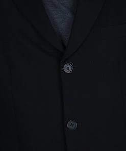 Emporio Armani Black Fleece Wool Blazer M For Men -Emporio Armani sale luxury men emporio armani used clothes p62323 008
