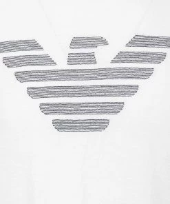 Emporio Armani White Cotton Logo Printed Short Sleeve T-Shirt L For Men -Emporio Armani sale luxury men emporio armani used clothes p629660 006