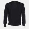 Emporio Armani Dark Blue Knit Crew Neck Jumper XL For Men 2 Emporio Armani Dark Blue Knit Crew Neck Jumper XL For Men -Emporio Armani sale luxury men emporio armani used clothes p630092 001