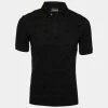 Emporio Armani Black Cotton All Over Logo Detailed Polo T-Shirt M For Men -Emporio Armani sale luxury men emporio armani used clothes p632075 001