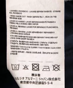 Emporio Armani Navy Blue Flocked Logo Cotton Short Sleeve T-Shirt M For Men -Emporio Armani sale luxury men emporio armani used clothes p632693 003