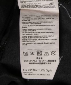 Emporio Armani Black Logo Printed Cotton Short Sleeve T-Shirt M For Men -Emporio Armani sale luxury men emporio armani used clothes p632705 004