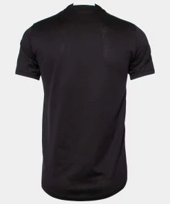 Emporio Armani Black Logo Printed Cotton Short Sleeve T-Shirt M For Men -Emporio Armani sale luxury men emporio armani used clothes p632705 006