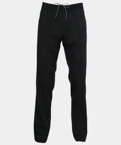 Emporio Armani Black Textured Knit Jogger Pants XXL For Men