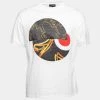 Emporio Armani White Printed Cotton Short Sleeve T-Shirt M For Men -Emporio Armani sale luxury men emporio armani used clothes p646368 001