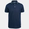 Emporio Armani Navy Blue Textured Knit Short Sleeve Polo T-Shirt L For Men