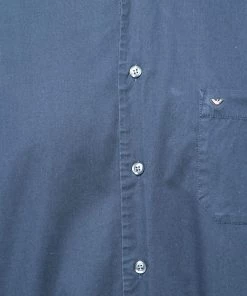 Emporio Armani Navy Blue Cotton Long Sleeve Shirt XXL For Men -Emporio Armani sale luxury men emporio armani used clothes p666493 005