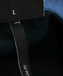 Emporio Armani Navy Blue Cotton Logo Embroidered Button Front Shirt L For Men -Emporio Armani sale luxury men emporio armani used clothes p669573 002