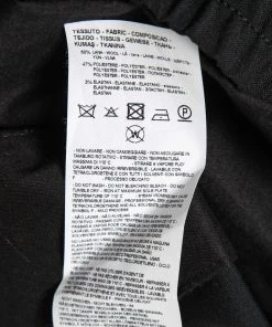 Emporio Armani Black Wool Drawstring Pants L For Men -Emporio Armani sale luxury men emporio armani used clothes p674752 002