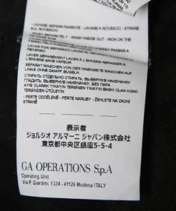 Emporio Armani Black Wool Drawstring Pants L For Men -Emporio Armani sale luxury men emporio armani used clothes p674752 003