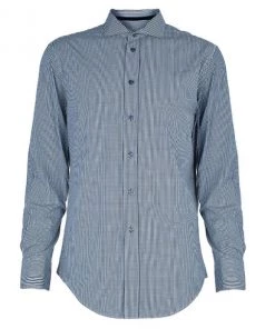 Emporio Armani Men's Check Formal Shirt L For Men