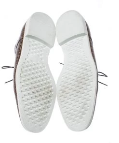 Emporio Armani Brown Croc Embossed Leather Lace Up Derby Size 44 For Men -Emporio Armani sale luxury men emporio armani used shoes p226958 002