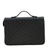 Emporio Armani Black Logo Embossed Leather Travel Organizer For Men -Emporio Armani sale luxury men emporio armani used travel p208629 010