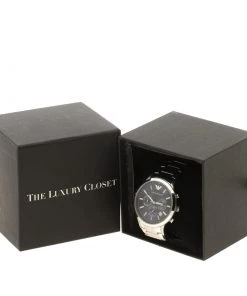 Emporio Armani Blue Stainless Steel Chronograph Men's Wristwatch 43 Mm For Men -Emporio Armani sale luxury men emporio armani used watches p114578 0006