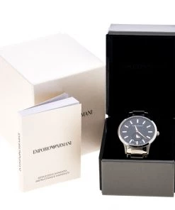 Emporio Armani Black Stainless Steel AR11137 Men's Wristwatch 43 Mm For Men -Emporio Armani sale luxury men emporio armani used watches p147293 0006