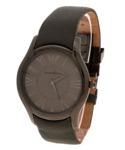 Emporio Armani Grey Stainless Steel Super Slim AR2057 Men's Wristwatch 42 Mm For Men