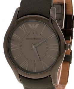Emporio Armani Grey Stainless Steel Super Slim AR2057 Men's Wristwatch 42 Mm For Men -Emporio Armani sale luxury men emporio armani used watches p154607 003