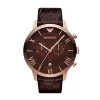 Emporio Armani Brown Stainless Steel Classic Chronograph AR1609 Men's Wristwatch 45 Mm For Men -Emporio Armani sale luxury men emporio armani used watches p159779 0001