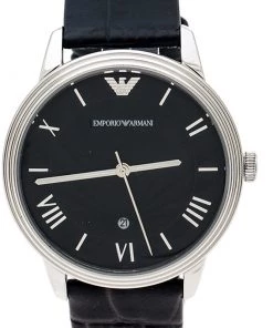 Emporio Armani Blue Stainless Steel AR1651 Men's Wristwatch 41 Mm For Men -Emporio Armani sale luxury men emporio armani used watches p198088 005