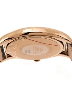 Emporio Armani Brown Stainless Steel Dress Grey Fabric AR1985 Men's Wristwatch 43 Mm For Men -Emporio Armani sale luxury men emporio armani used watches p198934 003