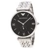 Emporio Armani Black Stainless Steel Retro AR1676 Men's Wristwatch 40 Mm For Men