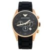 Emporio Armani Black Rose Gold Tone Stainless Steel AR5905 Men's Wristwatch 43 Mm For Men -Emporio Armani sale luxury men emporio armani used watches p293741 007
