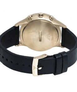Emporio Armani Grey Gold PVD Coated Stainless Steel Leather Connected AR3006 Men's Hybrid Smart Watch 43 Mm For Men -Emporio Armani sale luxury men emporio armani used watches p299800 003