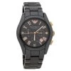 Emporio Armani Black Ceramic Rose Gold Tone Stainless Steel Ceramica AR1410 Men's Wristwatch 42 Mm For Men -Emporio Armani sale luxury men emporio armani used watches p339230 002