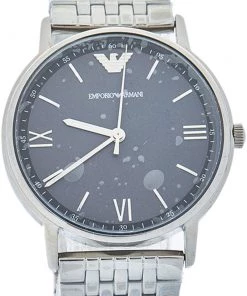 Emporio Armani Grey Stainless Steel AR11068 Men's Wristwatch 41 Mm For Men -Emporio Armani sale luxury men emporio armani used watches p393503 001