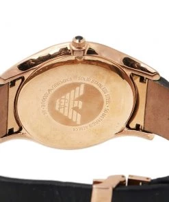 Emporio Armani Black Rose Gold Plated Stainless Steel AR2043 Men's Wristwatch 43 Mm For Men -Emporio Armani sale luxury men emporio armani used watches p399488 004