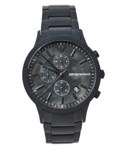 Emporio Armani Black PVD Stainless Steel Chronograph AR11275 Men's Wristwatch 43 Mm For Men