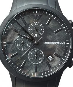 Emporio Armani Black PVD Stainless Steel Chronograph AR11275 Men's Wristwatch 43 Mm For Men -Emporio Armani sale luxury men emporio armani used watches p446915 003