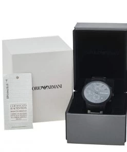 Emporio Armani Black PVD Stainless Steel Chronograph AR11275 Men's Wristwatch 43 Mm For Men -Emporio Armani sale luxury men emporio armani used watches p446915 004