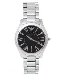 Emporio Armani Black Stainless Steel AR2022 Men's Wristwatch 43 Mm For Men