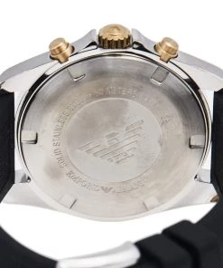 Emporio Armani Black Stainless Steel AR80003 Men's Wristwatch 44 Mm For Men -Emporio Armani sale luxury men emporio armani used watches p496888 001