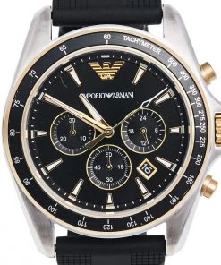 Emporio Armani Black Stainless Steel AR80003 Men's Wristwatch 44 Mm For Men -Emporio Armani sale luxury men emporio armani used watches p496888 004