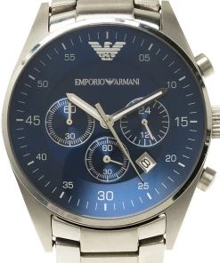 Emporio Armani Blue Stainless Steel AR5860 Men's Wristwatch 43MM For Men -Emporio Armani sale luxury men emporio armani used watches p52023 003