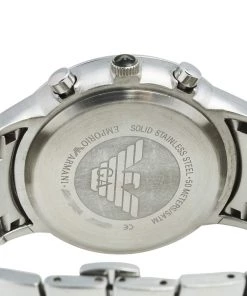 Emporio Armani Black Stainless Steel AR-2434 Men's Wristwatch 41 Mm For Men -Emporio Armani sale luxury men emporio armani used watches p556154 002