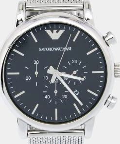 Emporio Armani Black Stainless Steel Classic AR1808 Men's Wristwatch 46 Mm For Men -Emporio Armani sale luxury men emporio armani used watches p645231 006